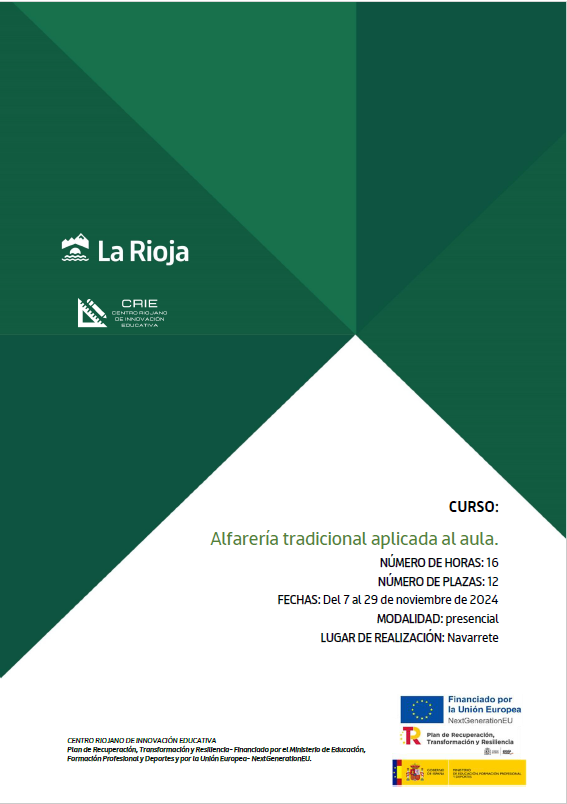 Alfarería Tradicional Aplicada al Aula. CRIE Noviembre 2024