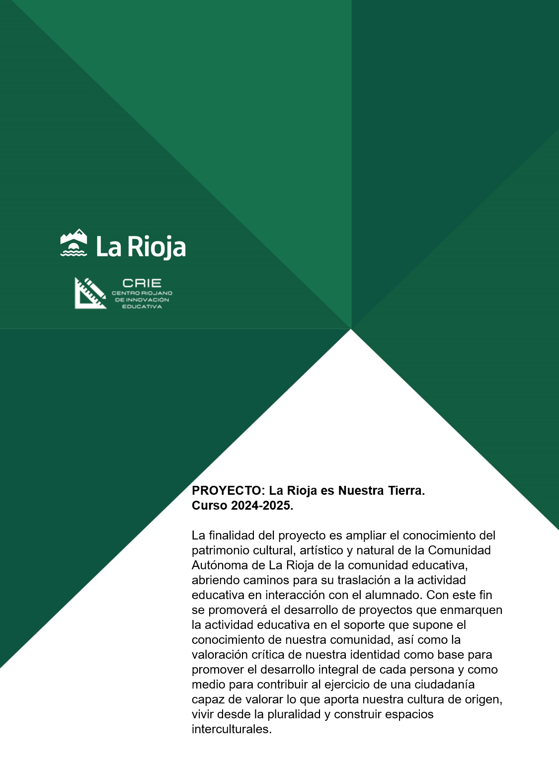 La Rioja es Nuestra Tierra. CRIE Centro Riojano de Innovación Educativa