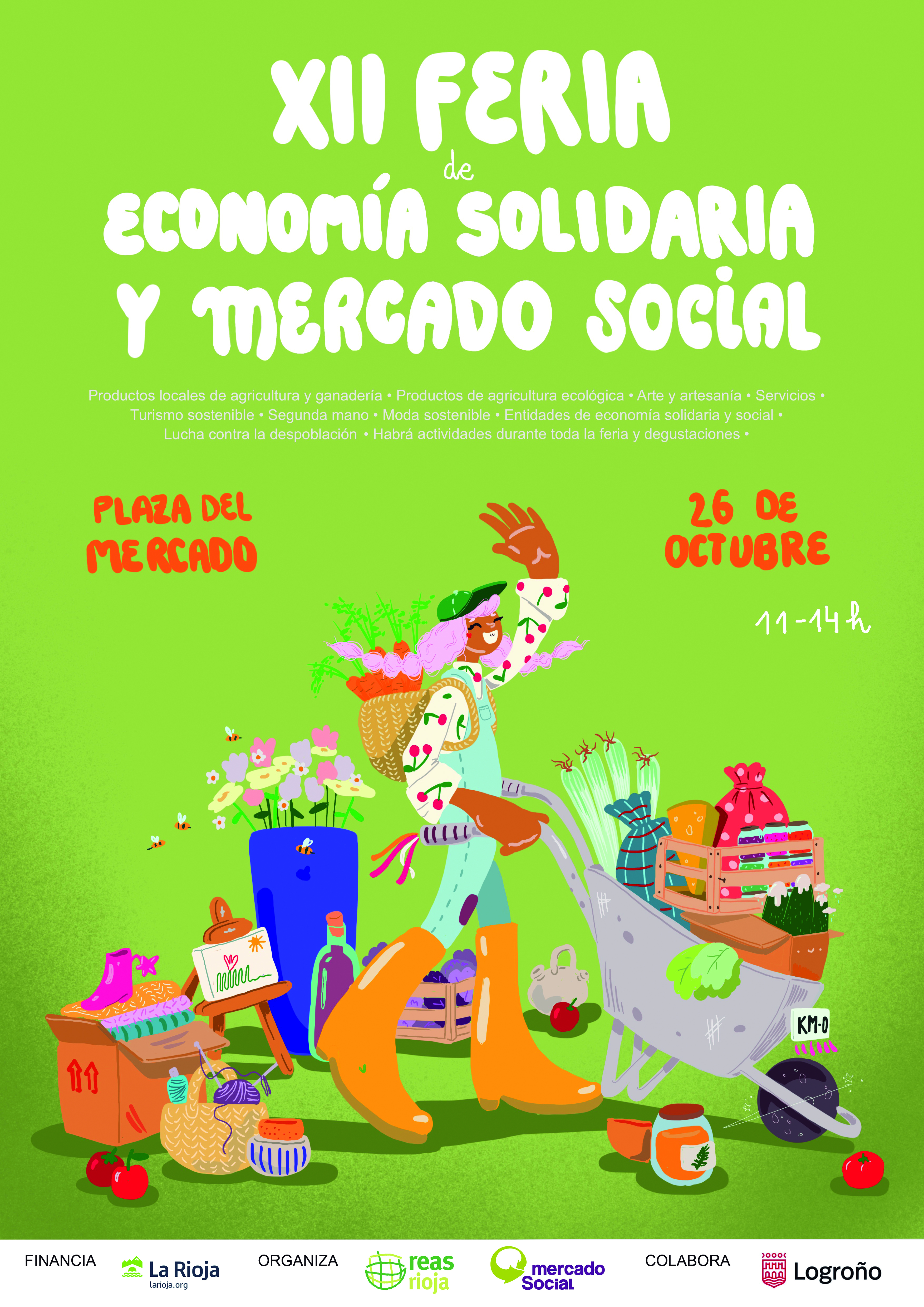 XII Feria de Economía Solidaria y Marcado Social. Plaza del Mercado de Logroño.